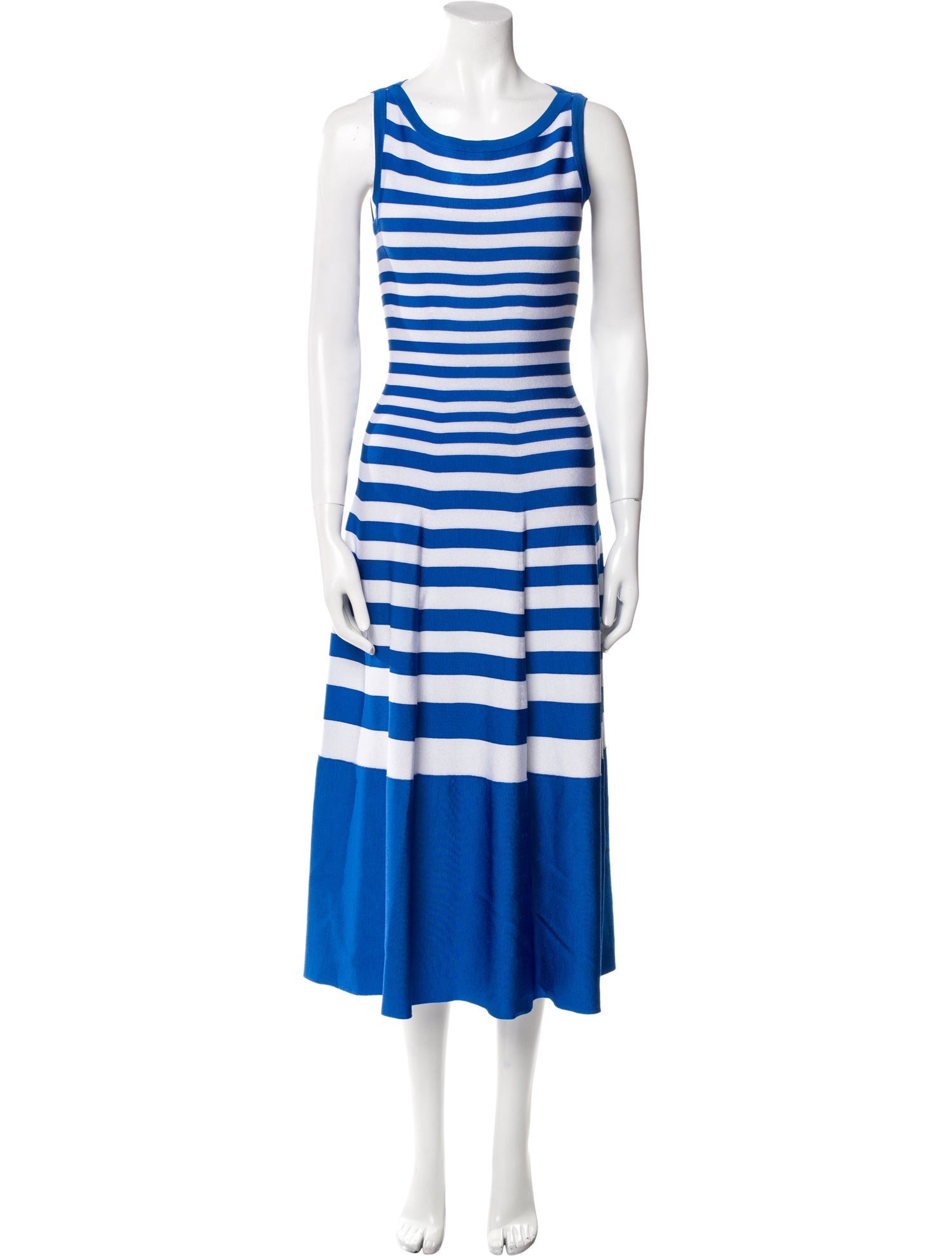 Alaïa Striped Midi Length Dress