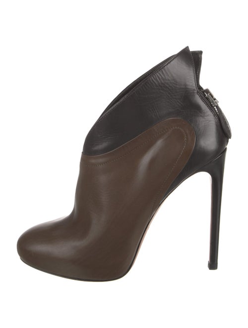 Alaïa Leather Colorblock Pattern Boots