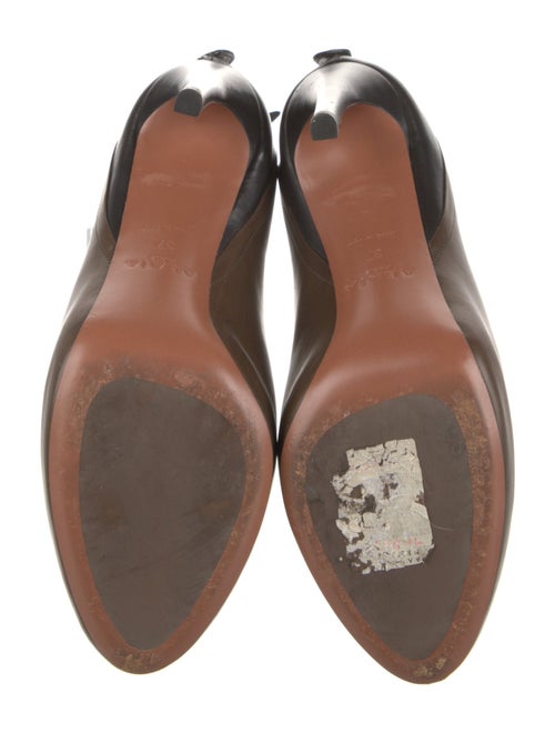 Alaïa Leather Colorblock Pattern Boots