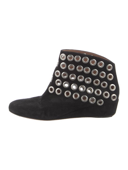 Alaïa Suede Eyelet Trim Boots