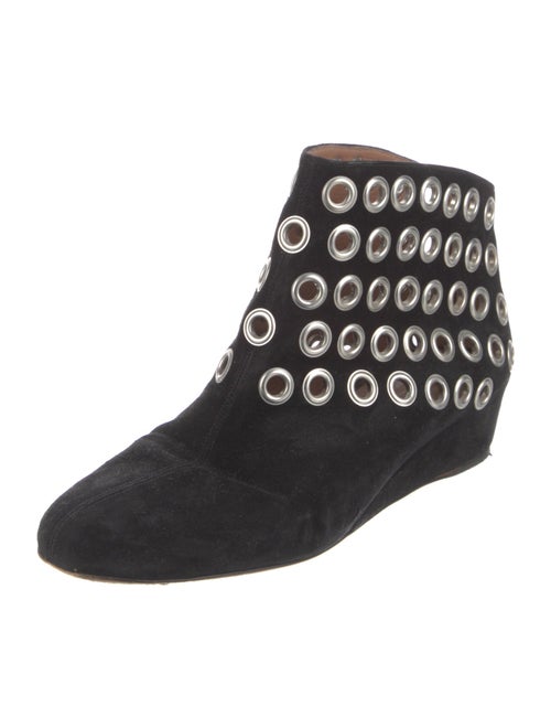 Alaïa Suede Eyelet Trim Boots