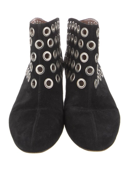 Alaïa Suede Eyelet Trim Boots
