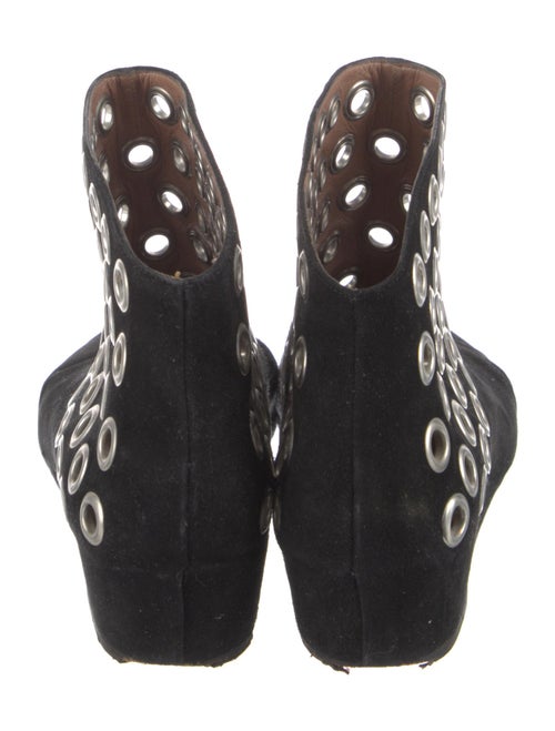 Alaïa Suede Eyelet Trim Boots
