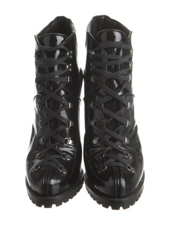 Alaïa Patent Leather Combat Boots