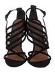 Alaïa Suede Mesh Accents Sandals