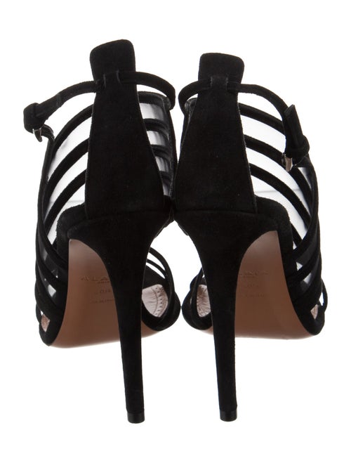 Alaïa Suede Mesh Accents Sandals