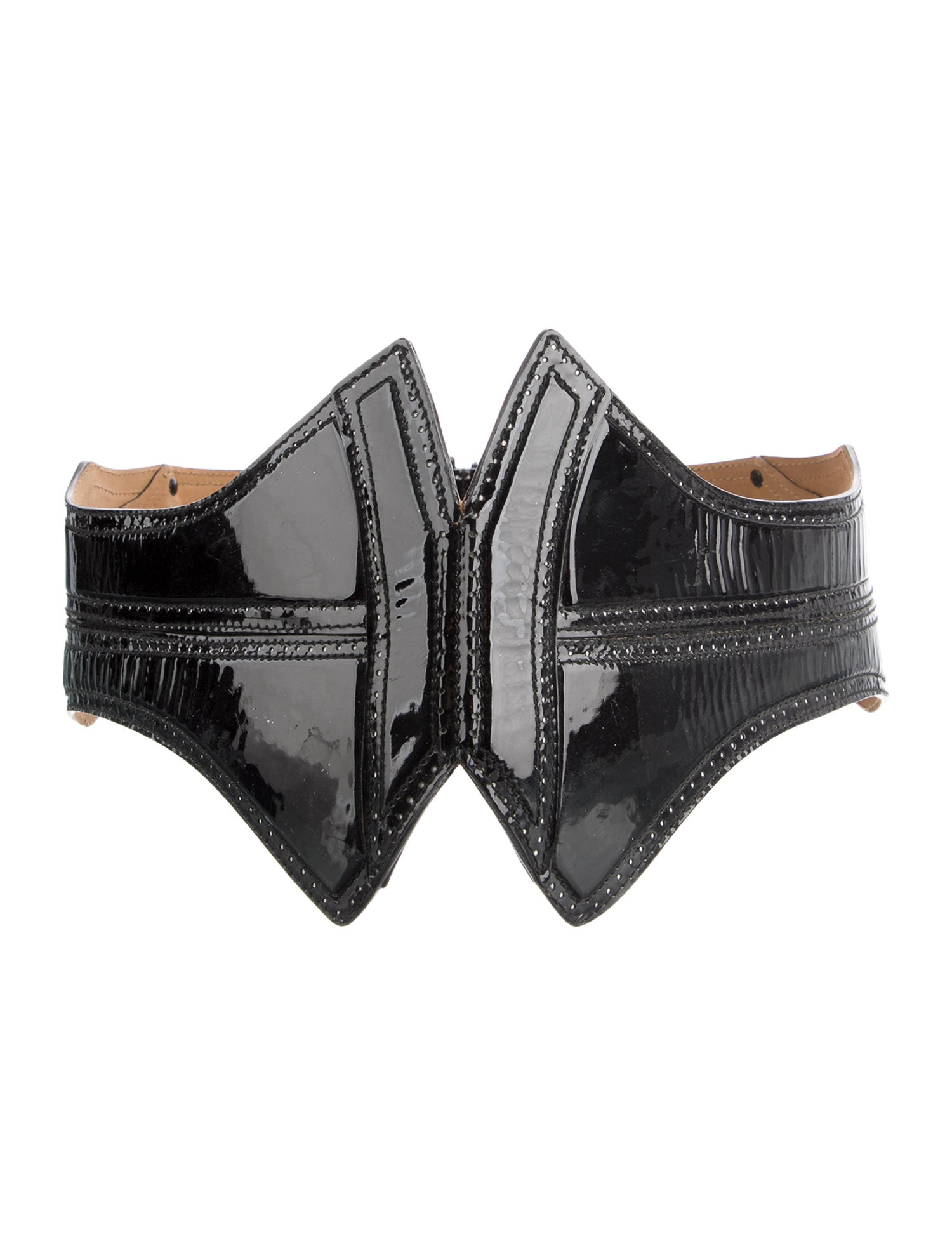 Alaïa Wide Patent Leather Waist Belt