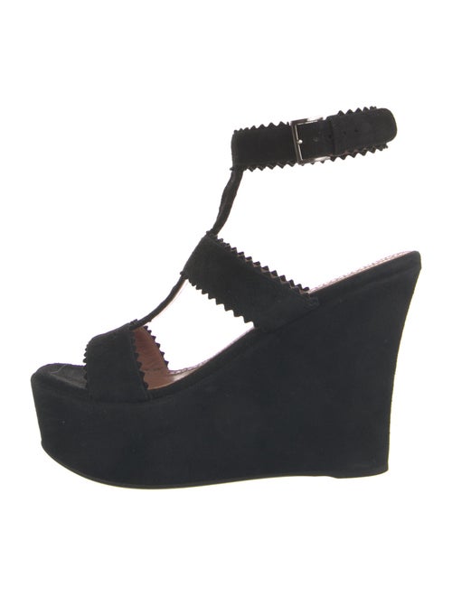 Alaïa Suede T-Strap Sandals