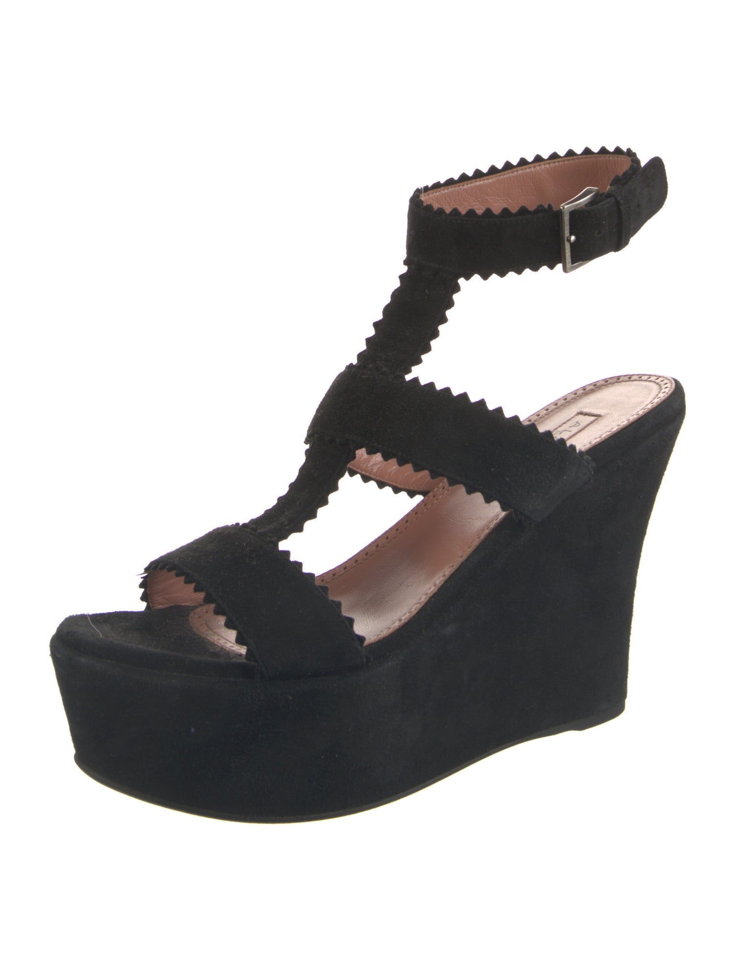 Alaïa Suede T-Strap Sandals