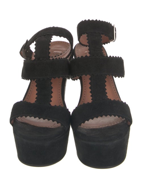 Alaïa Suede T-Strap Sandals