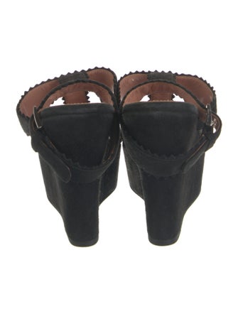 Alaïa Suede T-Strap Sandals