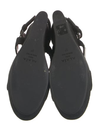 Alaïa Suede T-Strap Sandals