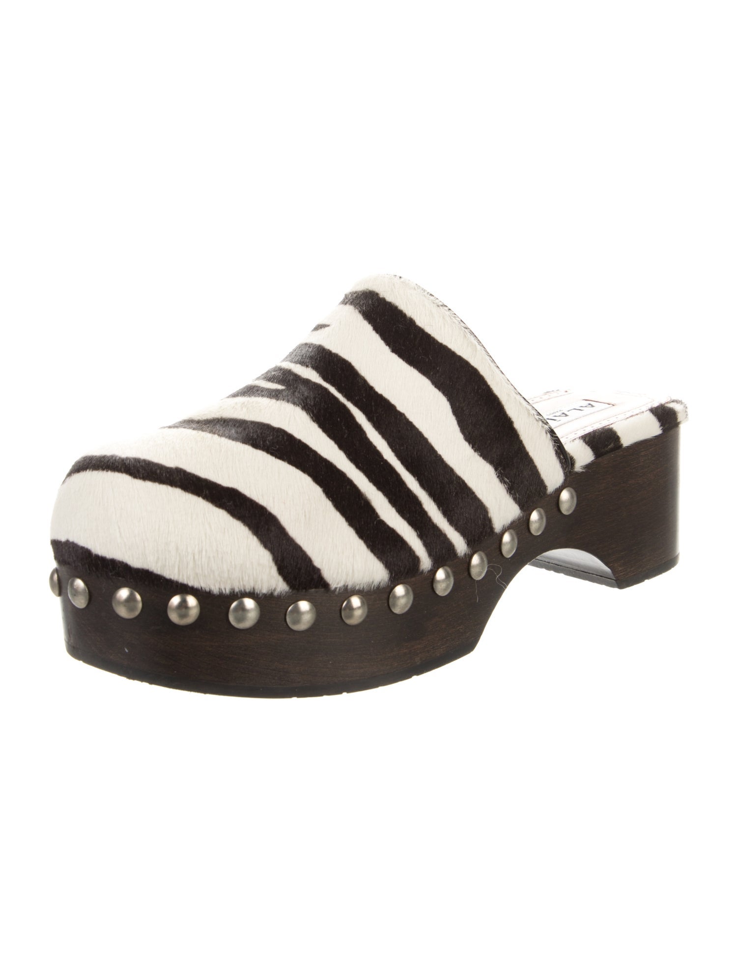 Alaïa Ponyhair Animal Print Mules