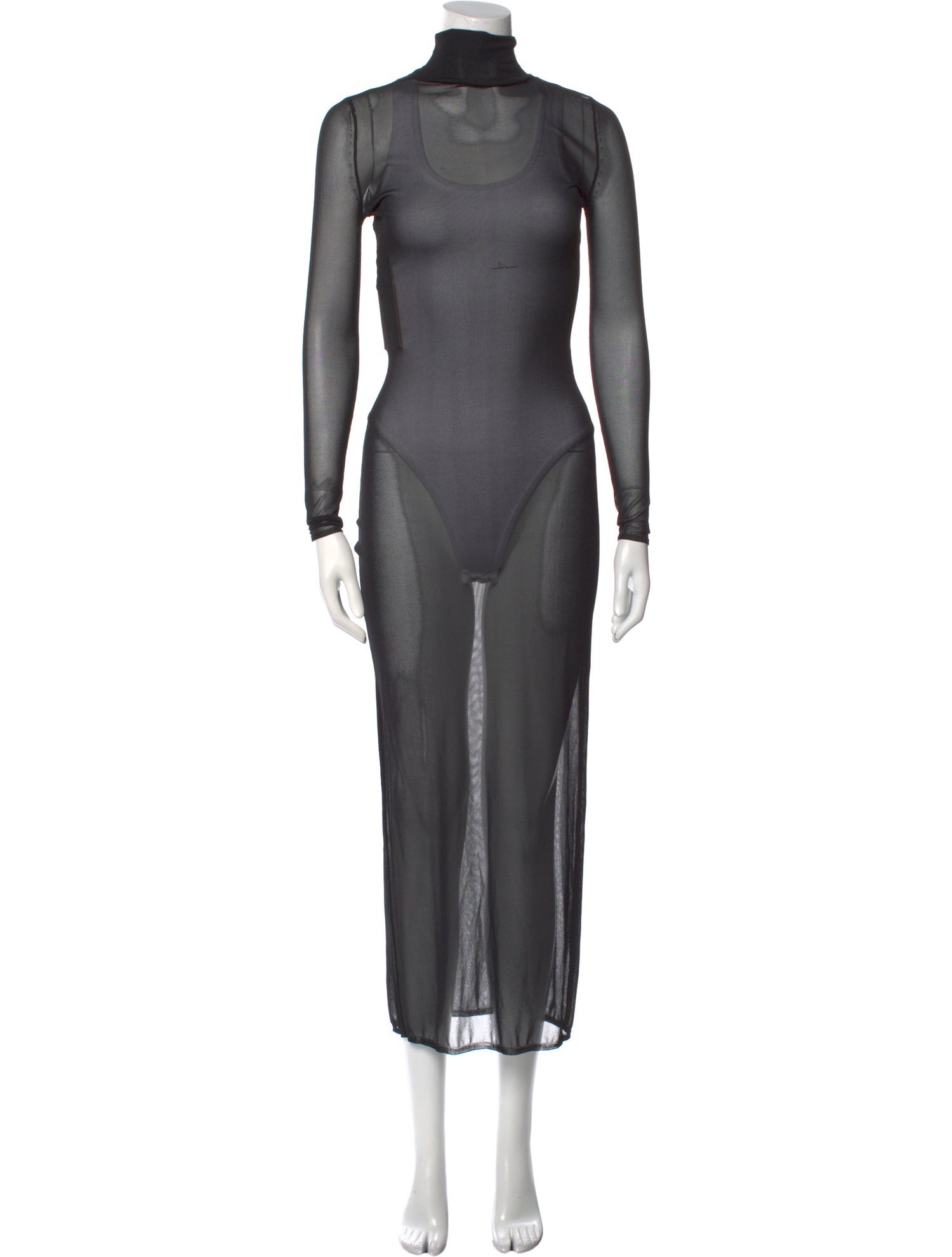 Alaïa Mock Neck Long Dress