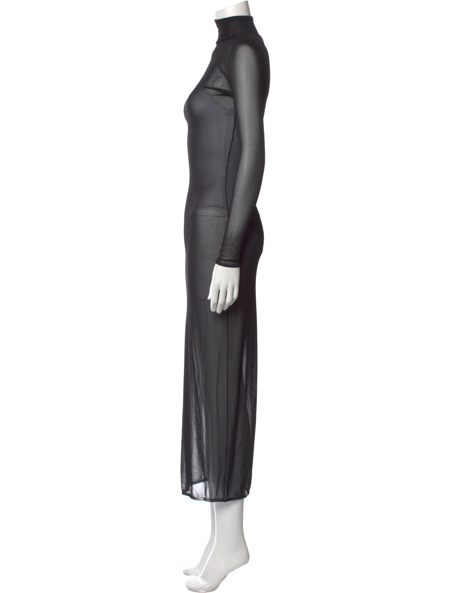 Alaïa Mock Neck Long Dress