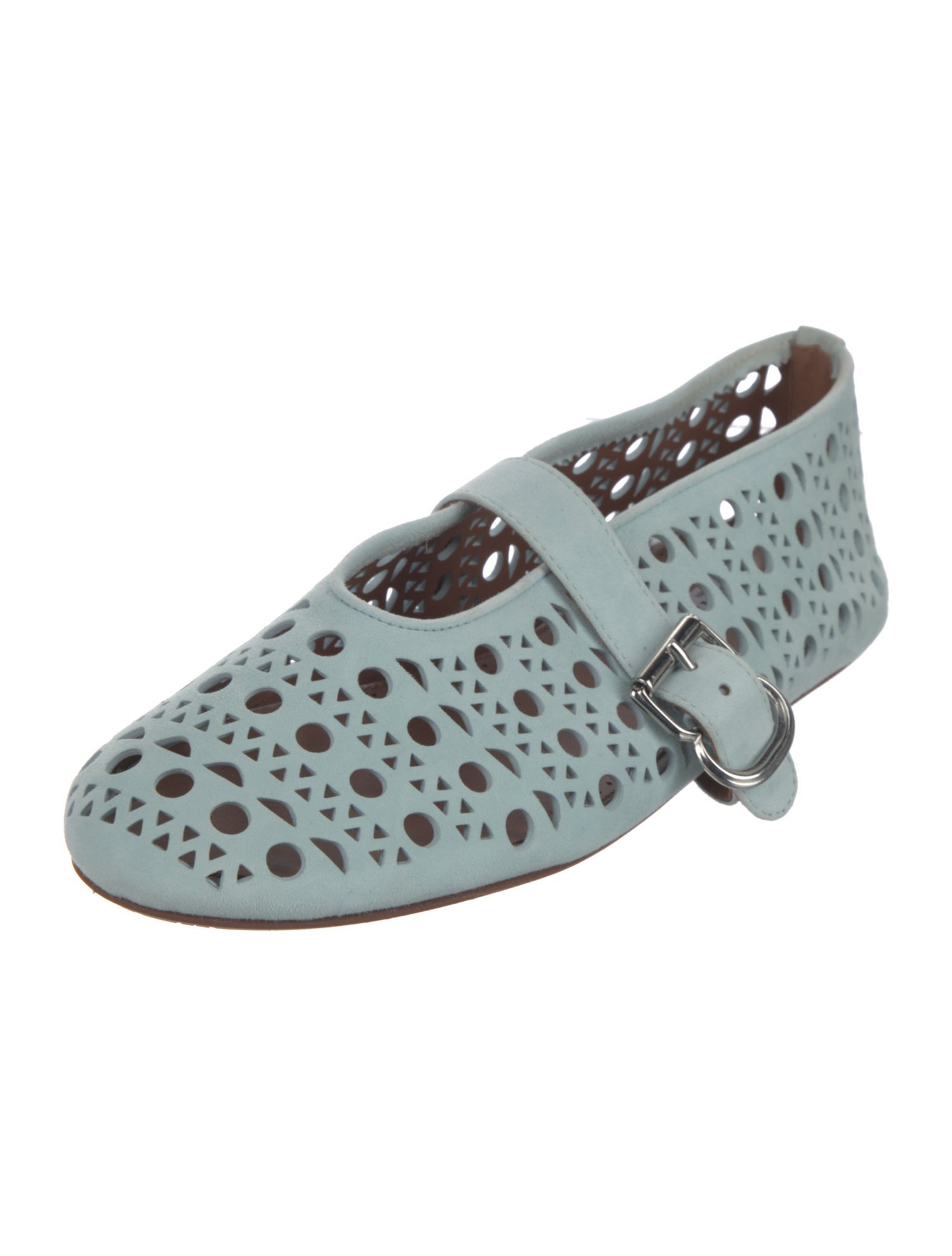 Alaïa Suede Lasercut Accents Flats