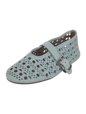 Alaïa Suede Lasercut Accents Flats