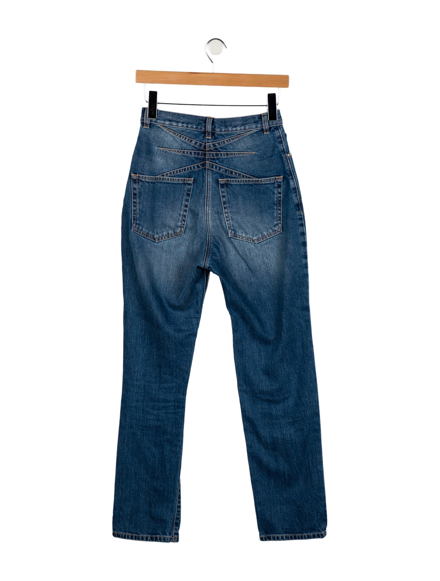 Alaïa High-Rise Straight Leg Jeans