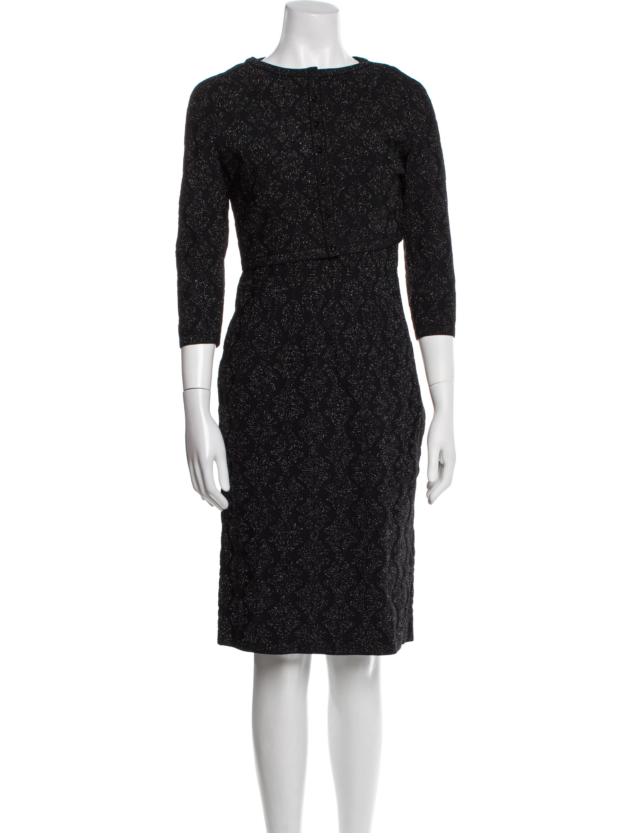 Alaïa Printed Embroidered Accent Dress Set