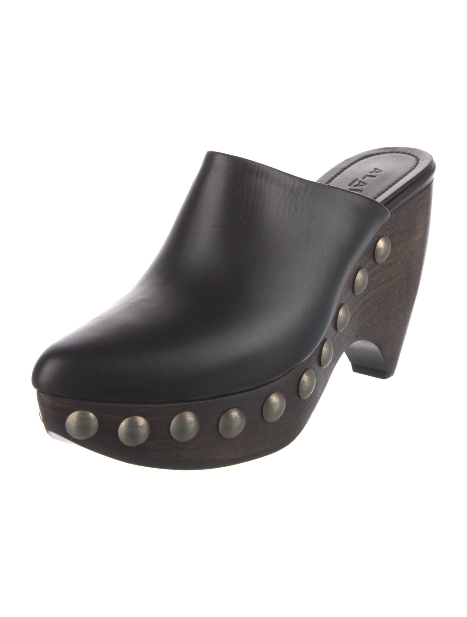 Alaïa Leather Studded Accents Mules
