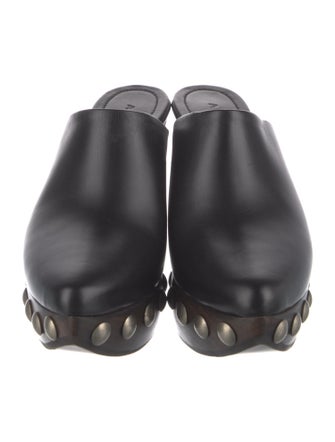 Alaïa Leather Studded Accents Mules