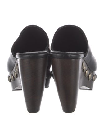 Alaïa Leather Studded Accents Mules