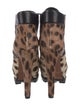 Alaïa Ponyhair Animal Print Lace-Up Boots