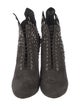 Alaïa Suede Colorblock Pattern Lace-Up Boots