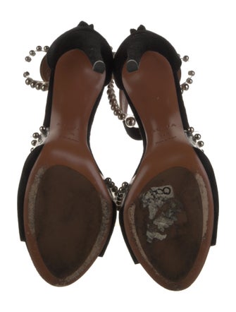 Alaïa Suede Studded Accents Sandals