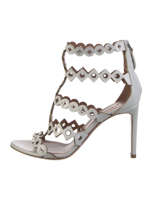 Alaïa Leather Cutout Accent Gladiator Sandals