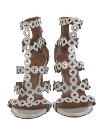 Alaïa Leather Cutout Accent Gladiator Sandals