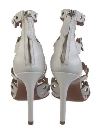 Alaïa Leather Cutout Accent Gladiator Sandals
