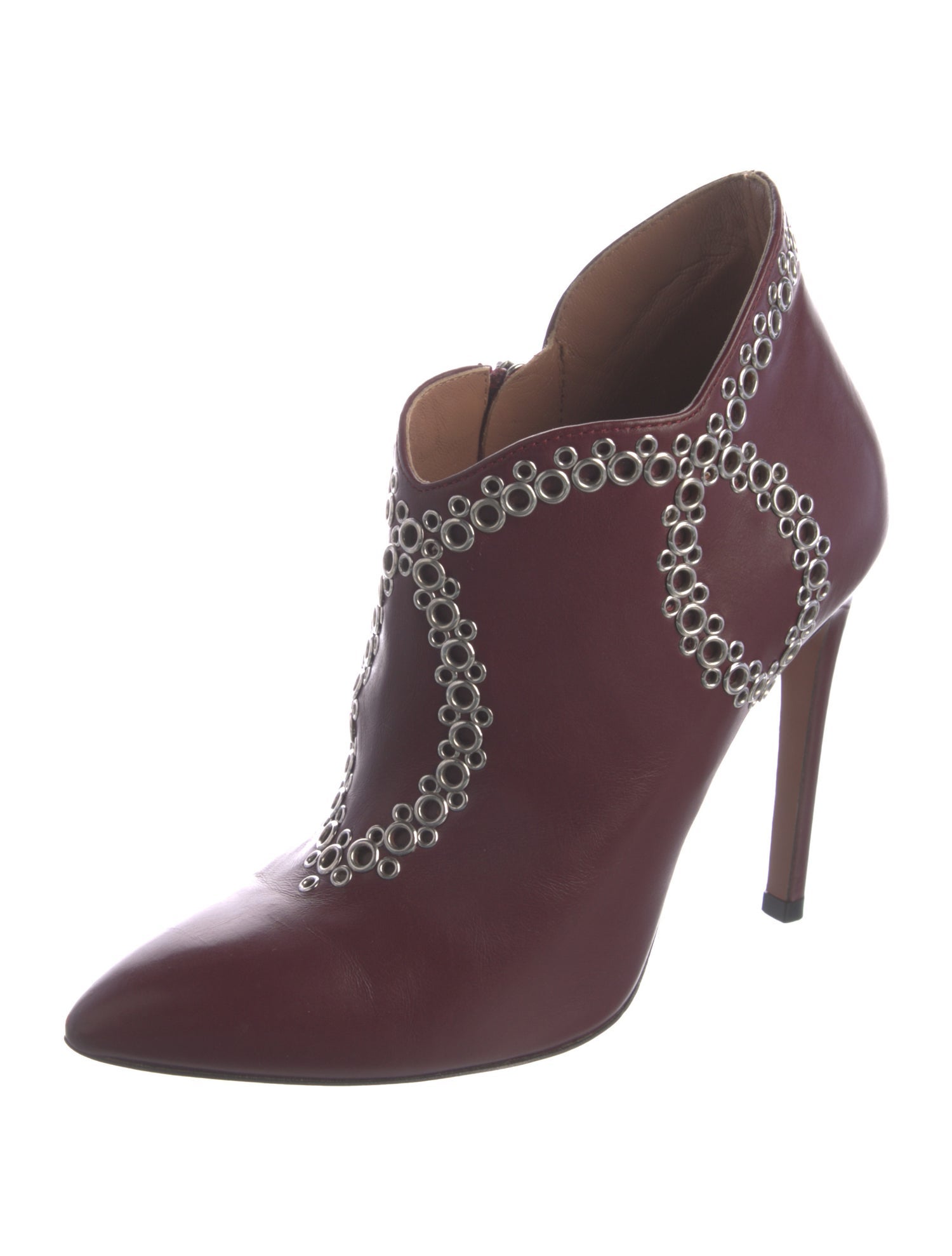 Alaïa Leather Studded Accents Western Boots