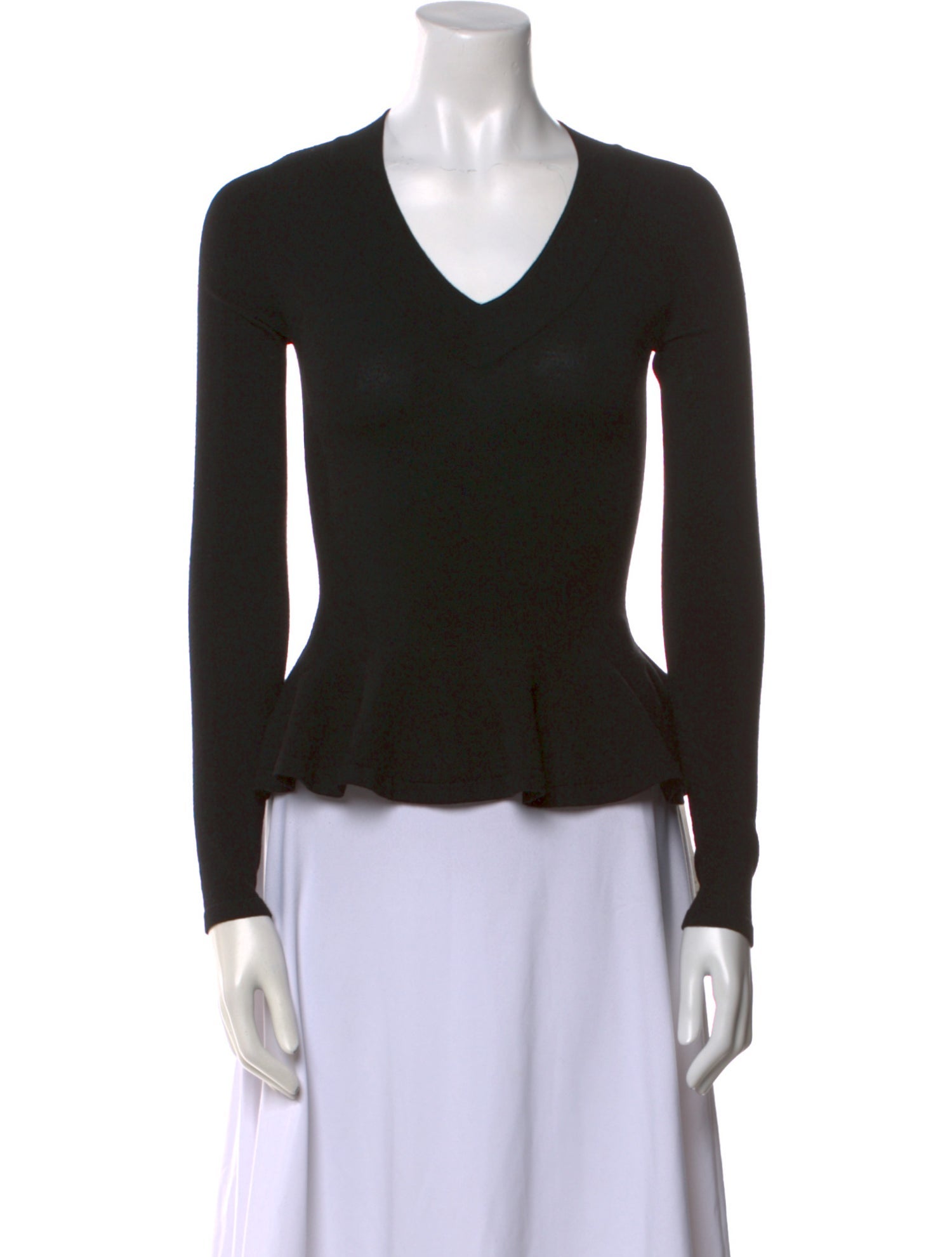 Alaïa Wool V-Neck Top