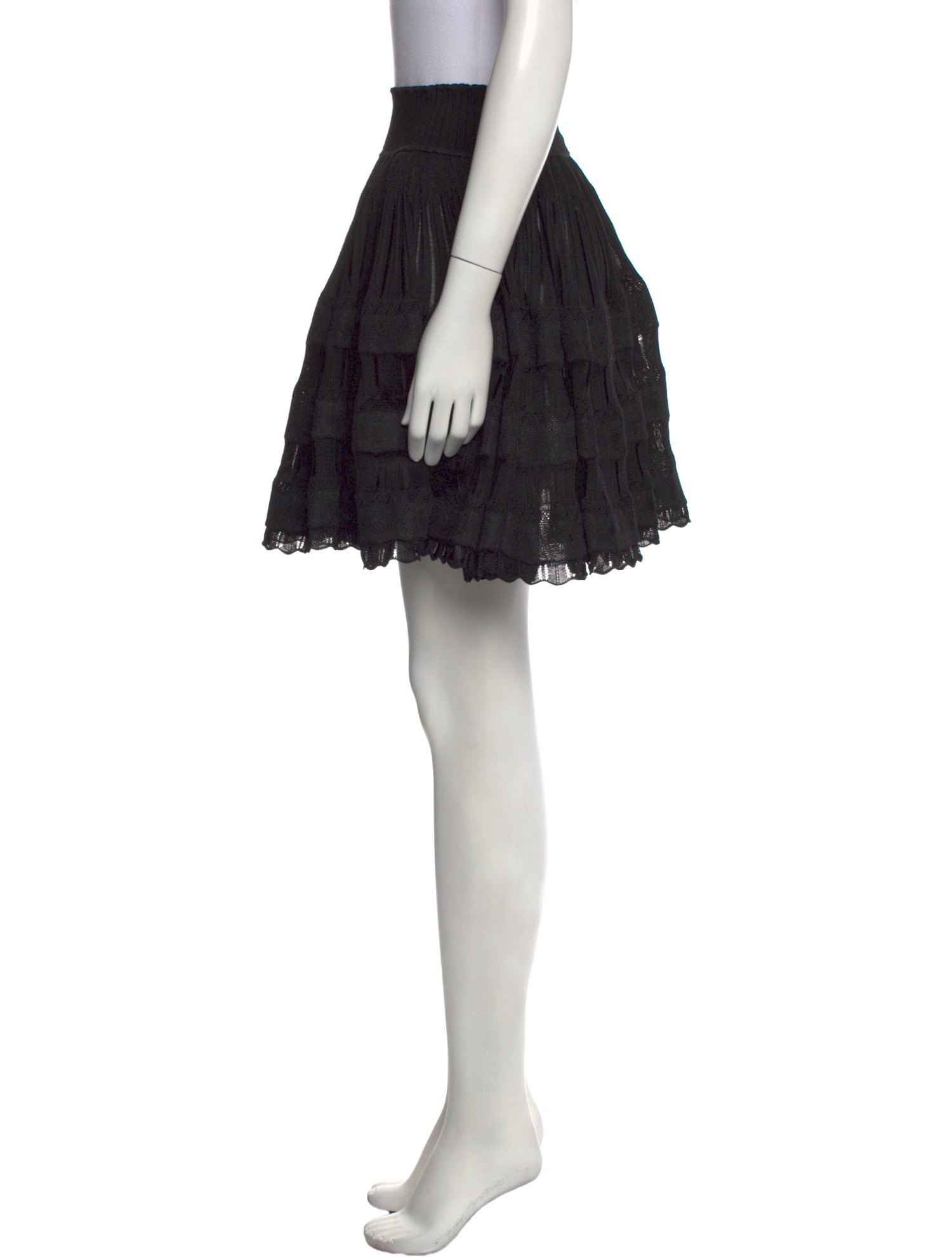 Alaïa Pleated Accents Mini Skirt