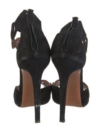 Alaïa Suede Patterned Sandals