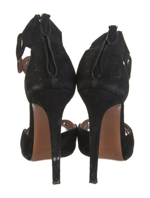 Alaïa Suede Patterned Sandals