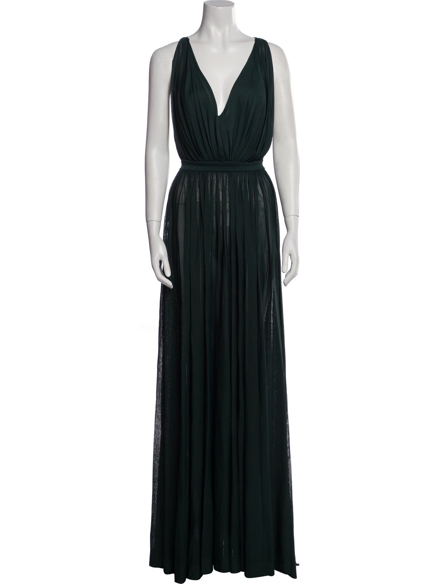 Alaïa V-Neck Long Dress