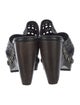 Alaïa Leather Cutout Accent Mules
