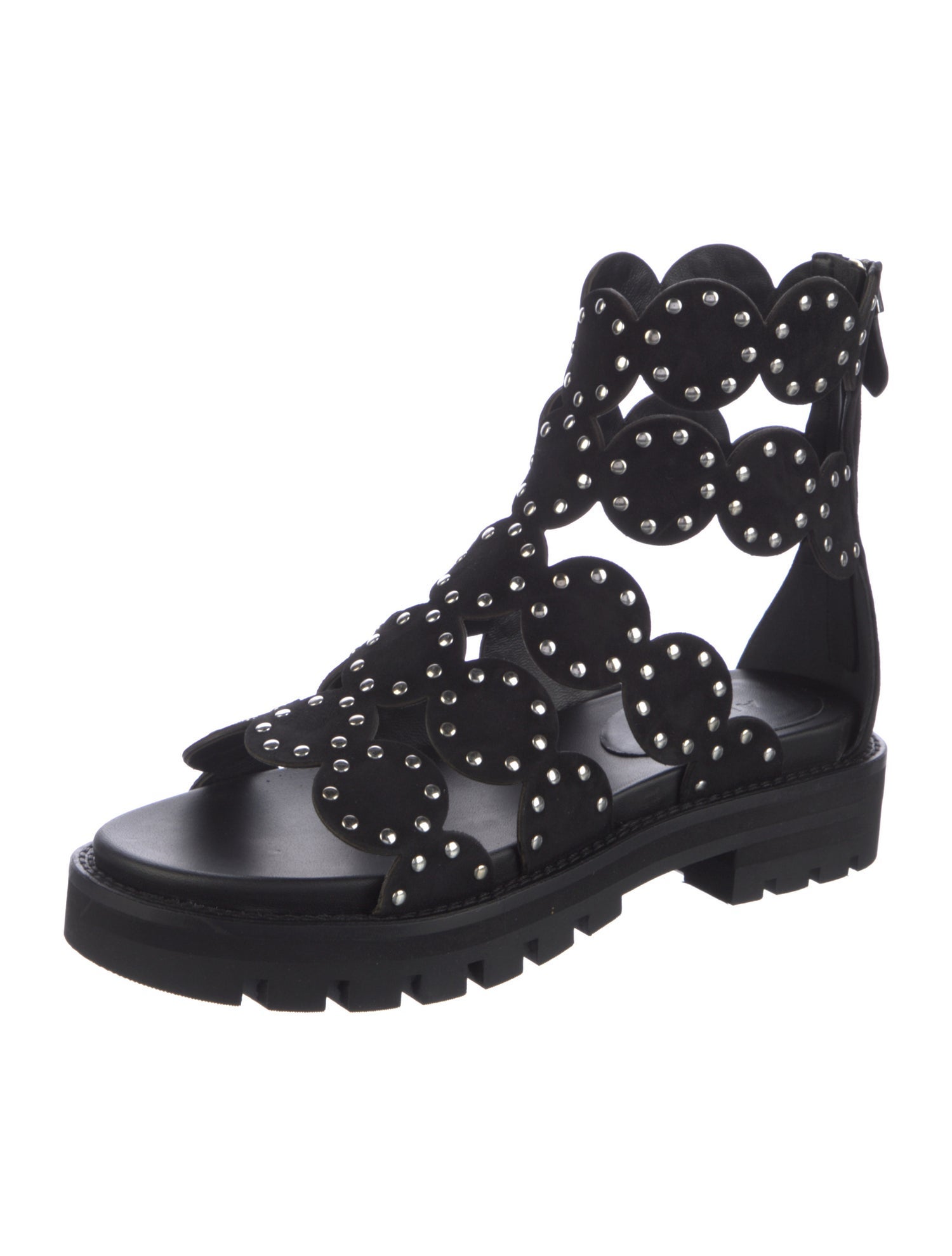 Alaïa Suede Studded Accents Gladiator Sandals