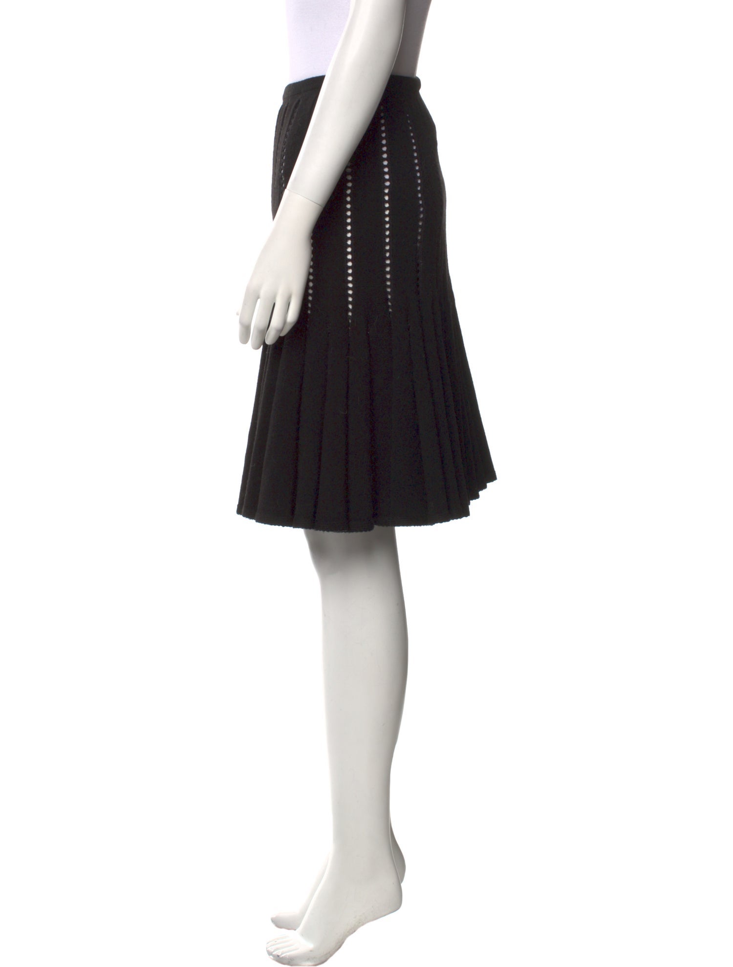 Alaïa Virgin Wool Knee-Length Skirt