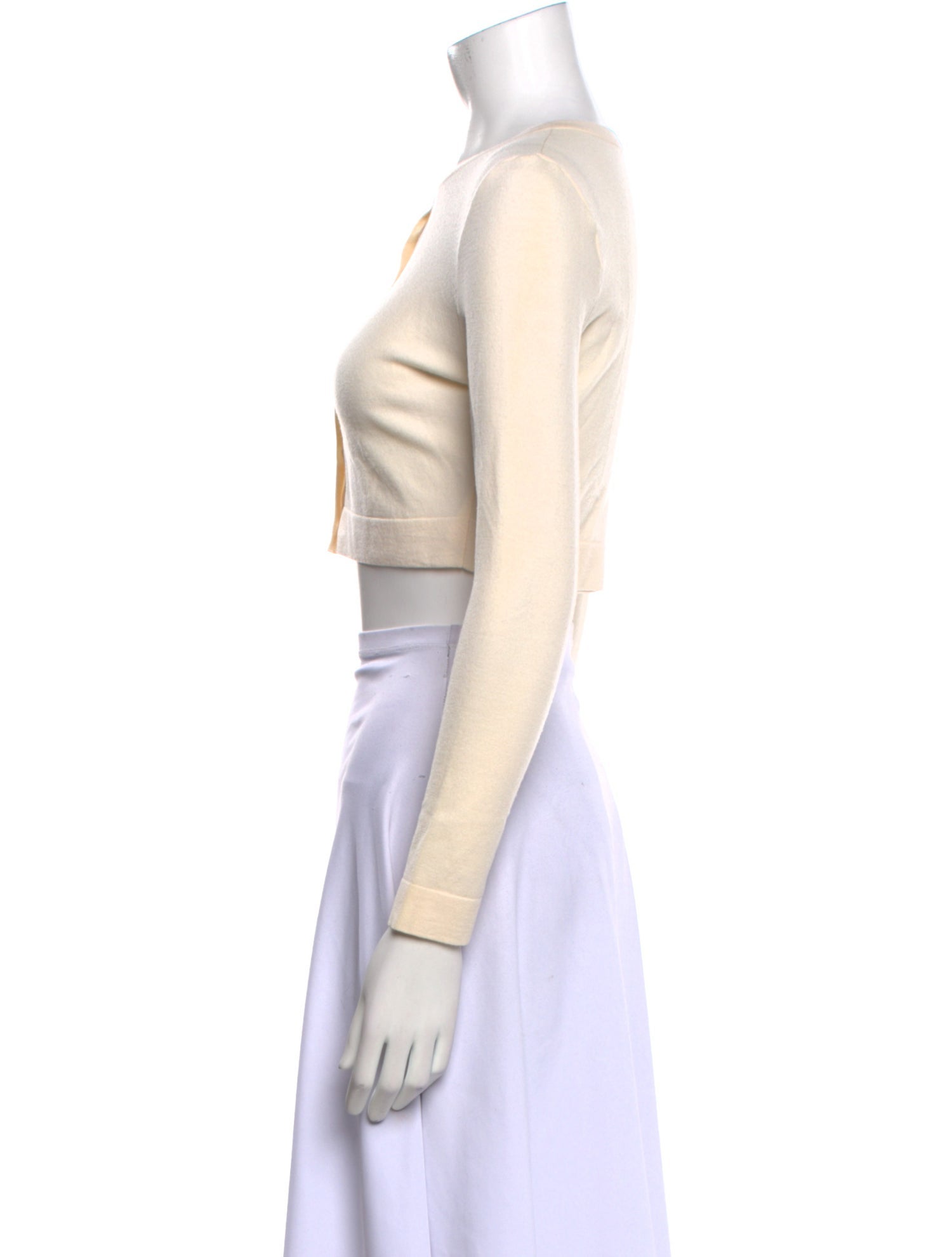 Alaïa Wool Crew Neck Crop Top