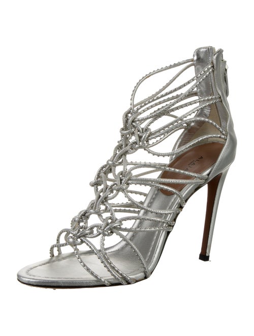 Alaïa Leather Studded Accents Sandals
