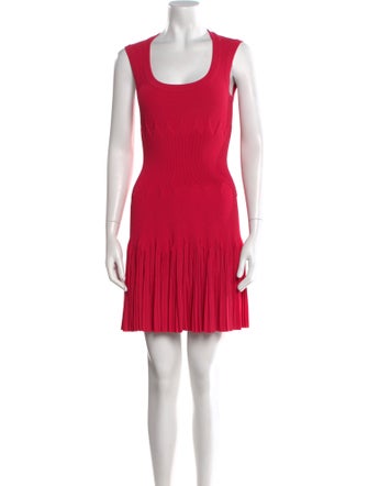 Alaïa Scoop Neck Mini Dress