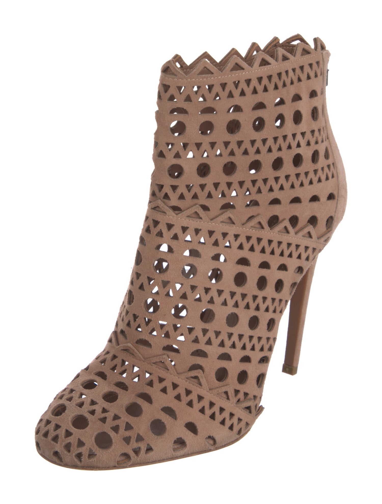 Alaïa Suede Patterned Boots