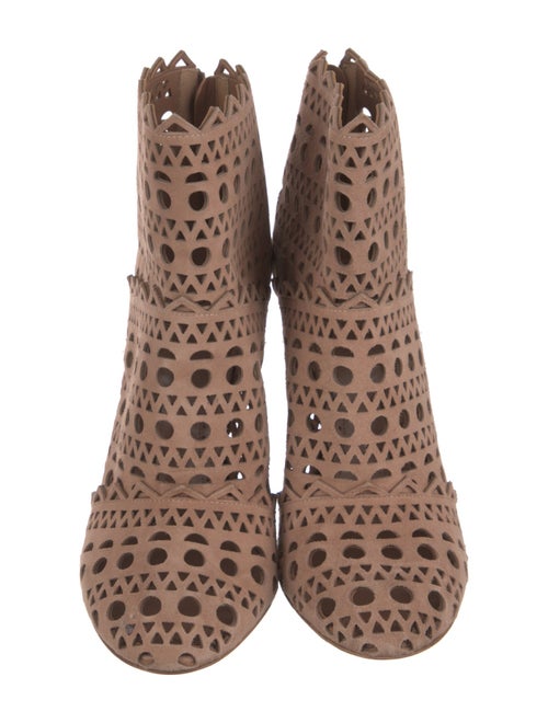 Alaïa Suede Patterned Boots