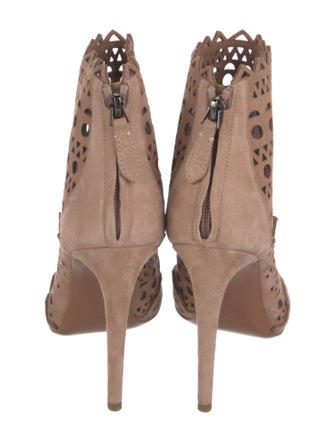 Alaïa Suede Patterned Boots