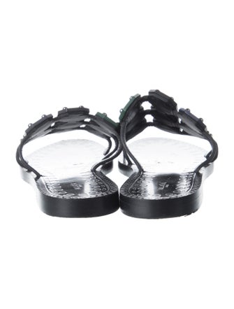 Alaïa Leather Studded Accents Slides