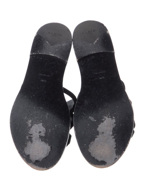 Alaïa Leather Studded Accents Slides