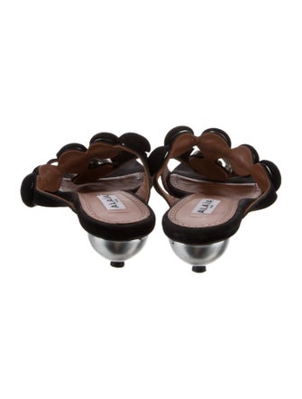 Alaïa Suede Slides